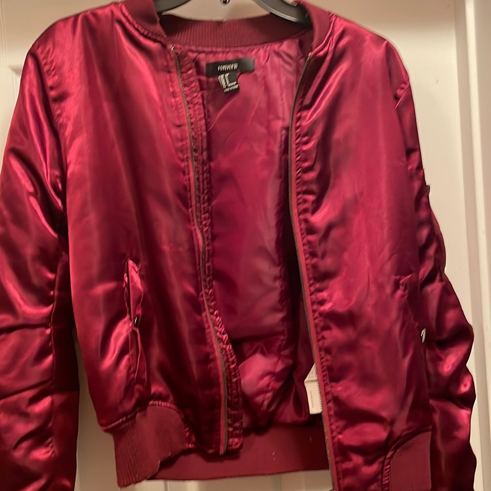 Burgundy Bomber Jacket